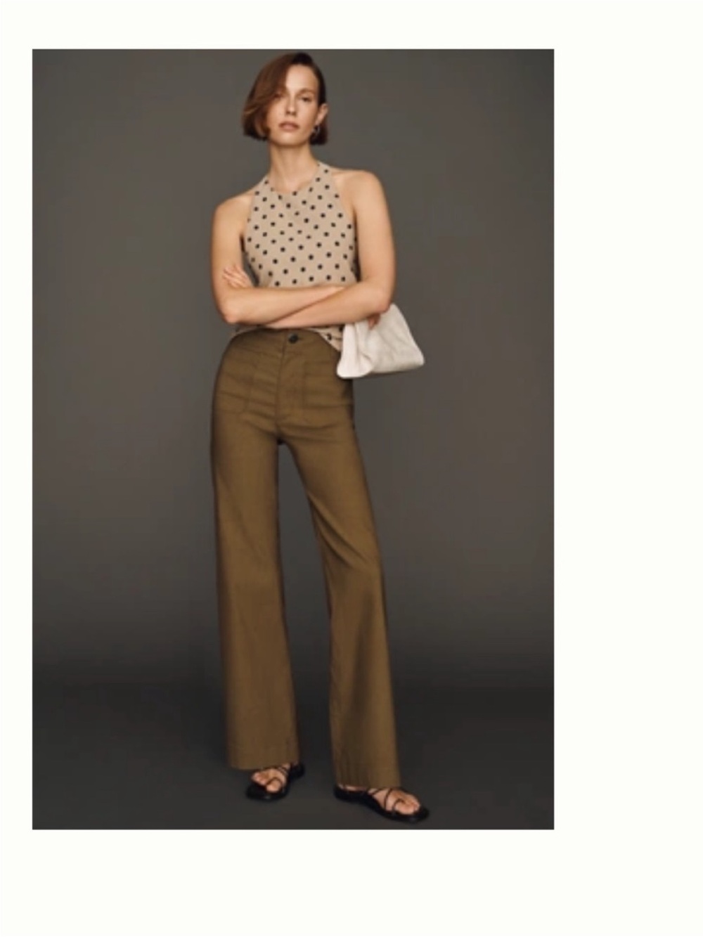 Marge Collette Magic Fabric Full Length Pants in Military Olive Anthropologie
